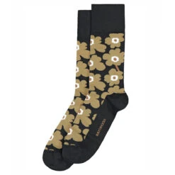 Marimekko Unikko Black / Brown Men's Socks
