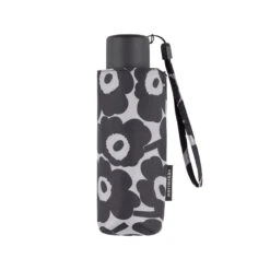 Marimekko Unikko Black / Dark Grey Mini Manual Umbrella