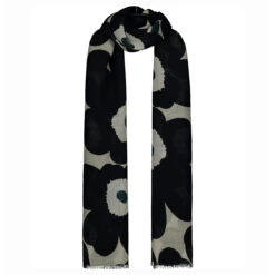 Marimekko Unikko Beige / Black / Beige / Green Fiore Wool Scarf 5 Marimekko Unikko Beige / Black / Beige / Green Fiore Wool Scarf -Marimekko Shop marimekko unikko black fiore wool scarf 46