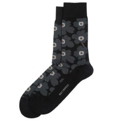 Marimekko Unikko Black / Grey Men's Socks