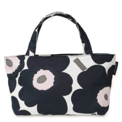 Marimekko Unikko Black / Pale Pink Prinsessa Bag