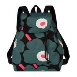Marimekko Unikko Black / Pink Erika Backpack -Marimekko Shop marimekko unikko black pink erika backpack 47
