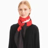 Marimekko Unikko Black / Red Pamba Scarf
