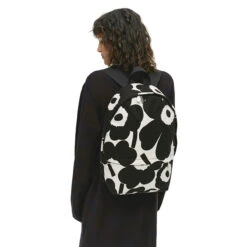 Marimekko Unikko Black / White Enni Backpack -Marimekko Shop marimekko unikko black white enni backpack 53