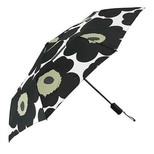Marimekko Unikko Black / White Lux Umbrella 3 Marimekko Unikko Black / White Lux Umbrella - Image 3