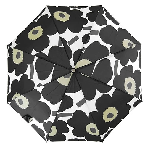 Marimekko Unikko Black / White Lux Umbrella 2 Marimekko Unikko Black / White Lux Umbrella - Image 2
