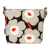 Marimekko Unikko Black / Beige / Orange Venni Shoulder Bag