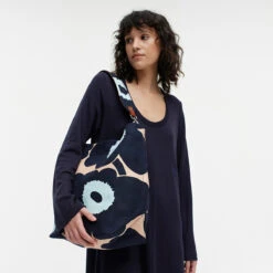 Marimekko Unikko Blue / Beige Bag 7 Marimekko Unikko Blue / Beige Bag -Marimekko Shop marimekko unikko blue beige bag 29
