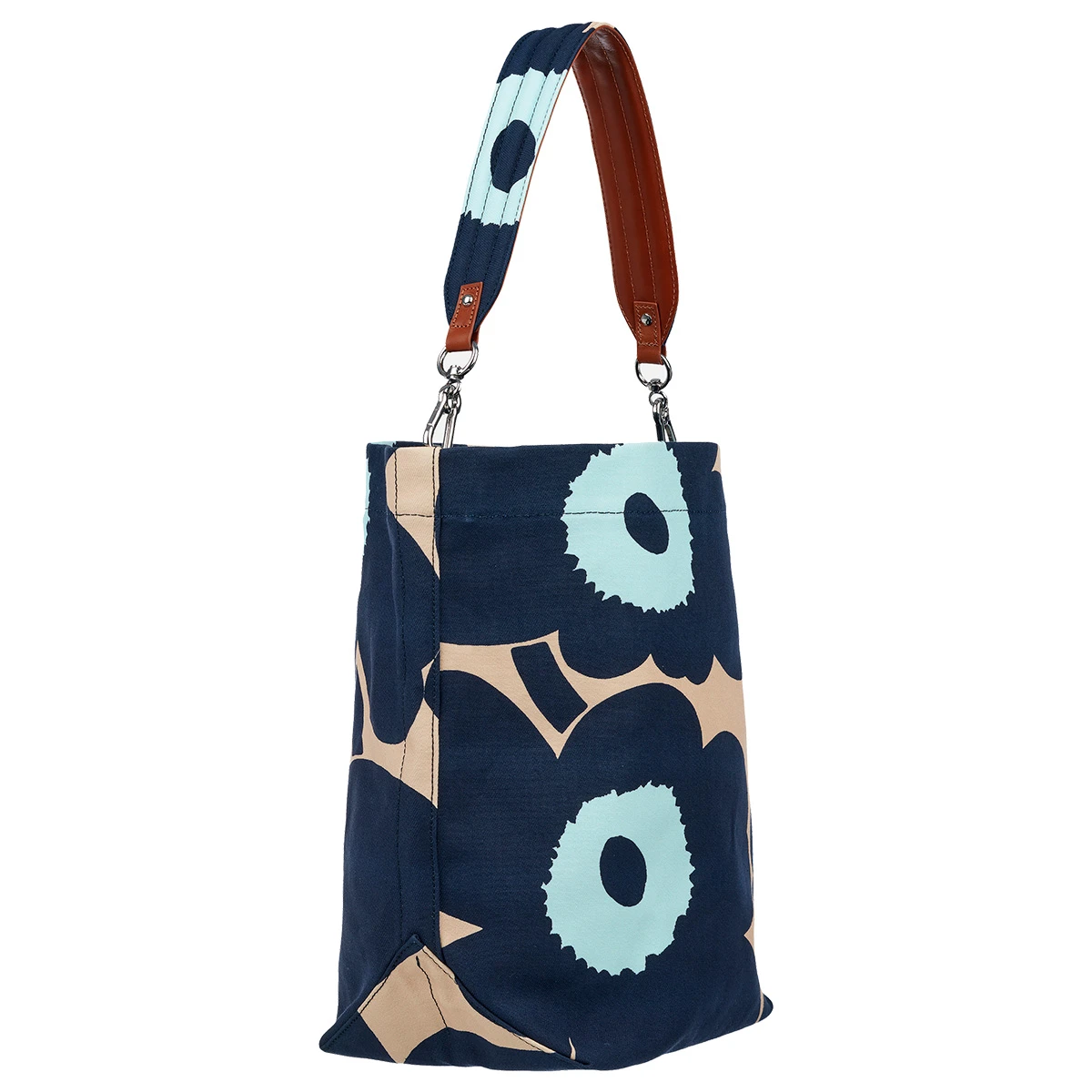 Marimekko Unikko Blue / Beige Bag 2 Marimekko Unikko Blue / Beige Bag - Image 2