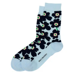 Marimekko Unikko Blue / Green Socks