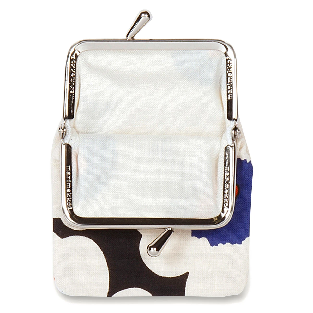 Marimekko Unikko Blue / Orange Small Coin Purse 2 Marimekko Unikko Blue / Orange Small Coin Purse - Image 2