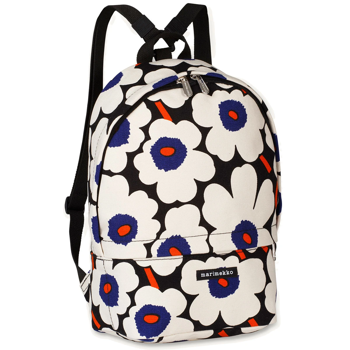 Marimekko Unikko Blue / Orange Mini Eira Backpack 2 Marimekko Unikko Blue / Orange Mini Eira Backpack - Image 2