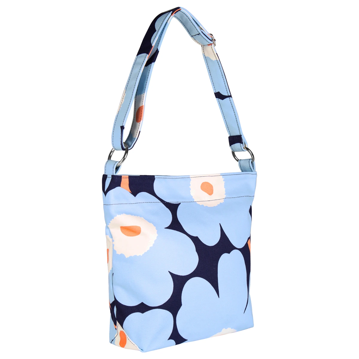 Marimekko Unikko Blue / Peach Venni Bag 2 Marimekko Unikko Blue / Peach Venni Bag - Image 2