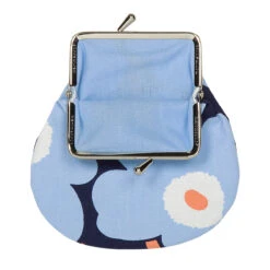Marimekko Unikko Blue / Peach Coin Purse