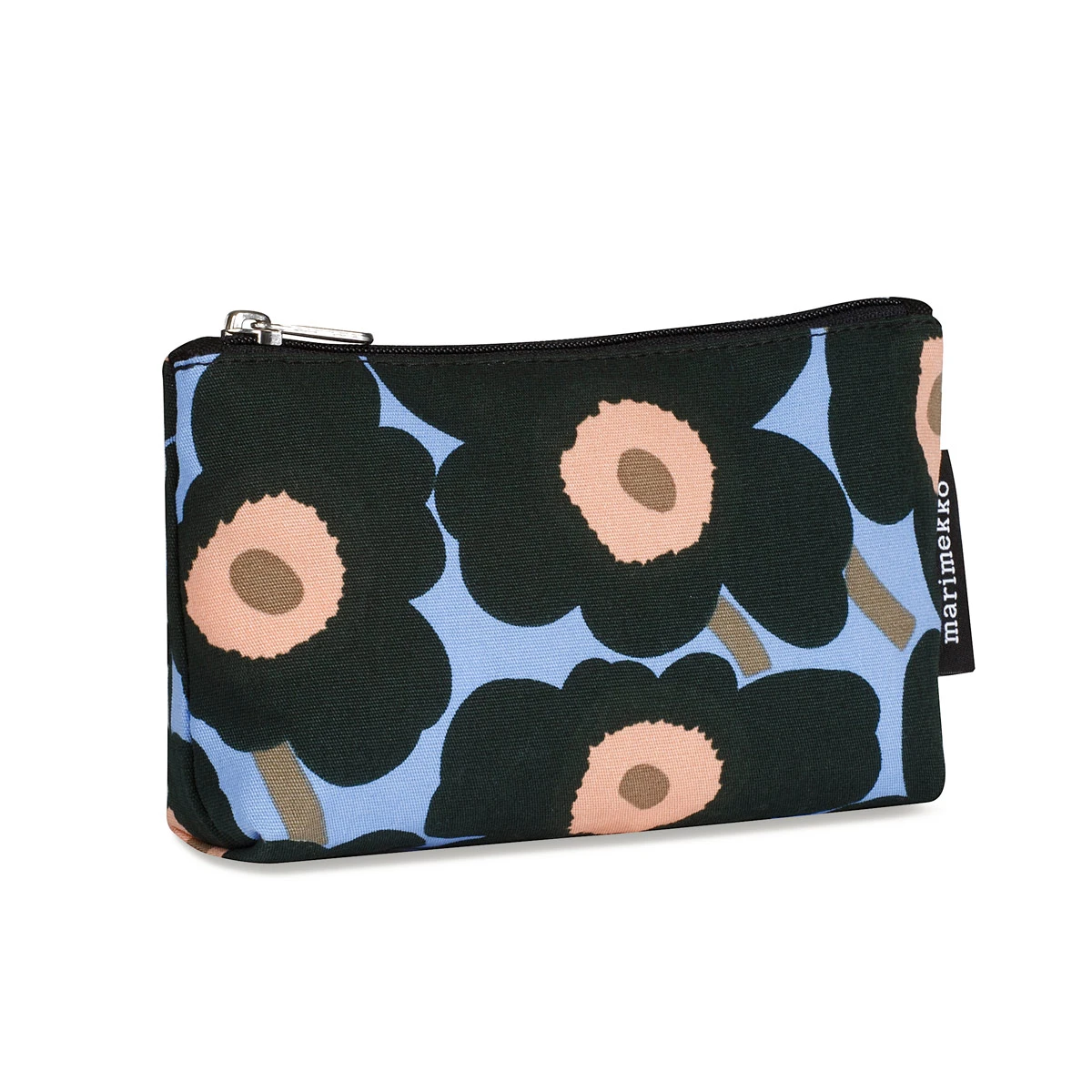 Marimekko Unikko Blue / Peach Eevi Cosmetic Bag 3 Marimekko Unikko Blue / Peach Eevi Cosmetic Bag - Image 3