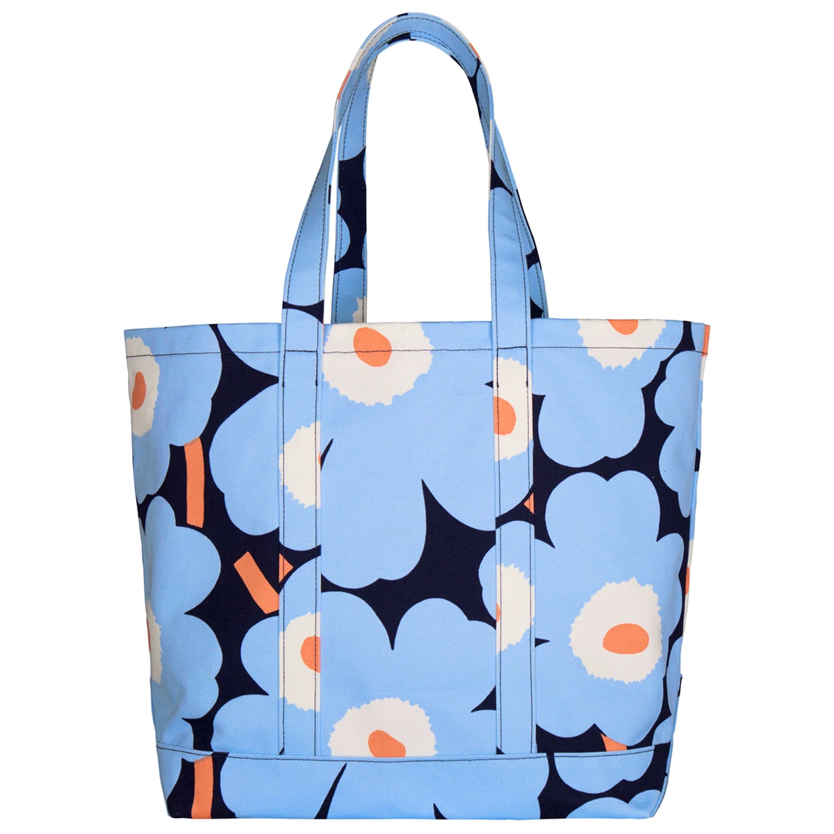Marimekko Unikko Blue / Peach PeruskassiBag 4 Marimekko Unikko Blue / Peach PeruskassiBag - Image 4