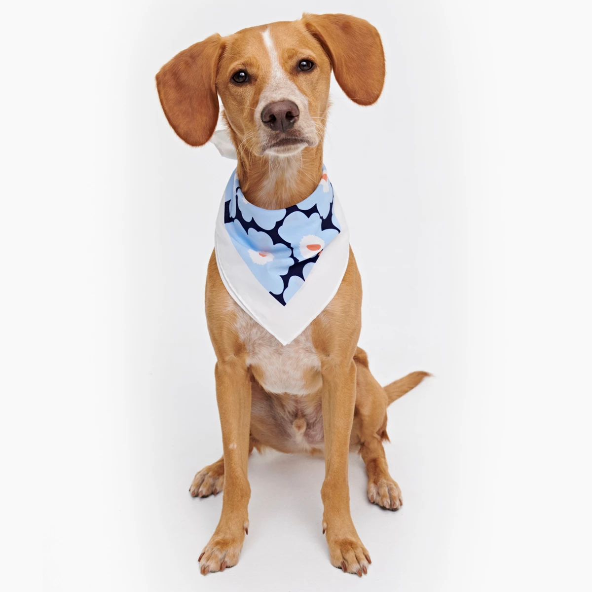 Iittala Marimekko Unikko Blue / Peach Taisa Scarf 2 Iittala Marimekko Unikko Blue / Peach Taisa Scarf - Image 2