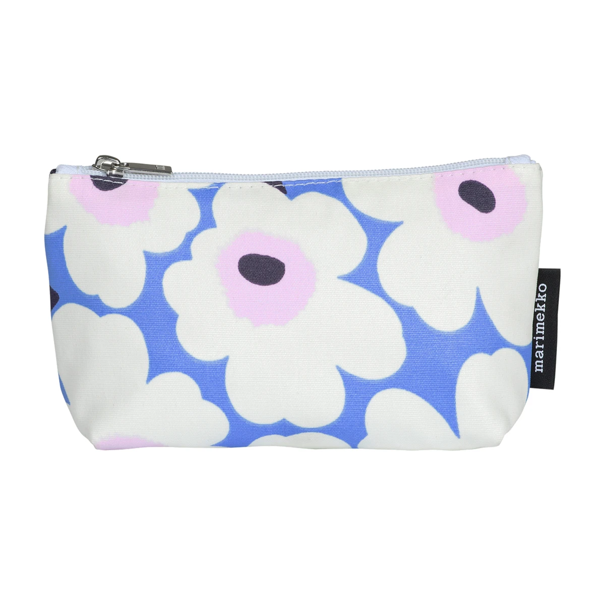 Marimekko Unikko Blue / Pink / Ivory Cosmetic Bag 2 Marimekko Unikko Blue / Pink / Ivory Cosmetic Bag - Image 2