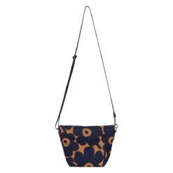 Marimekko Unikko Brown / Navy Blue Mini Crossbody Bag -Marimekko Shop marimekko unikko brown navy blue mini crossbody bag 27