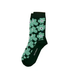 Marimekko Unikko Brown / Turquoise Socks