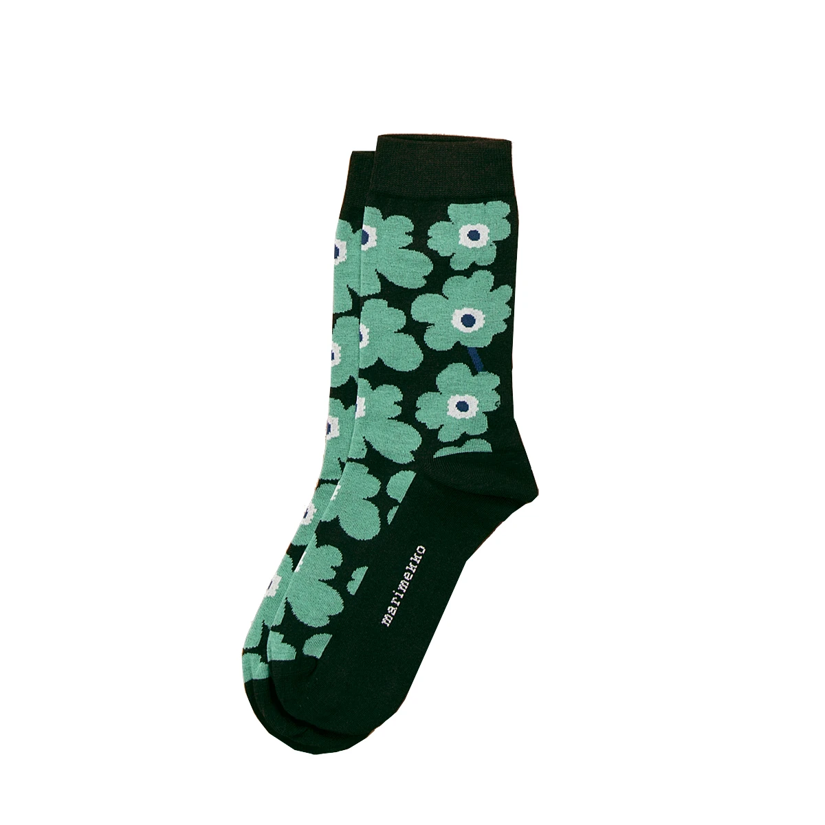 Marimekko Unikko Brown / Turquoise Socks 1 Marimekko Unikko Brown / Turquoise Socks