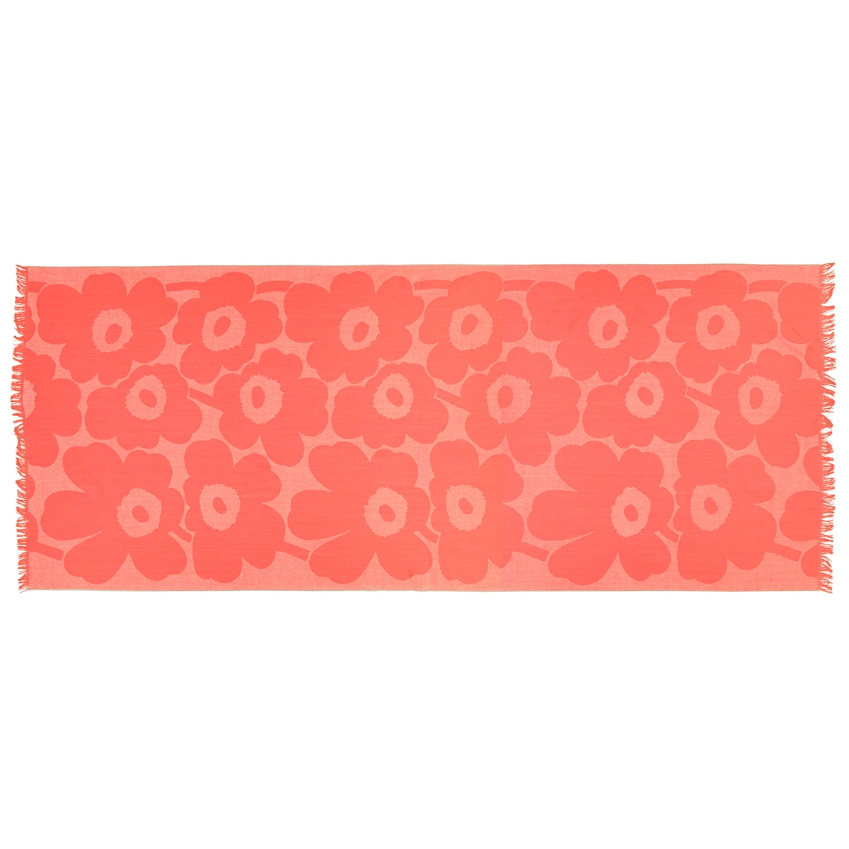 Marimekko Unikko Coral Jacquard Wool Scarf 3 Marimekko Unikko Coral Jacquard Wool Scarf - Image 3