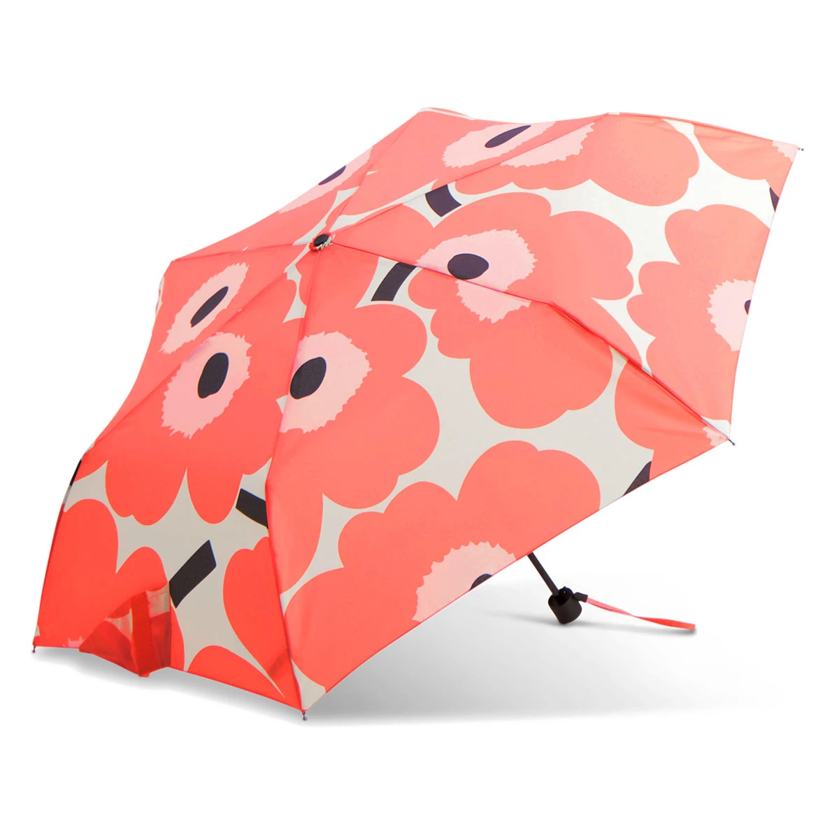 Marimekko Unikko Coral / Navy Umbrella 1 Marimekko Unikko Coral / Navy Umbrella
