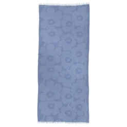 Marimekko Unikko Denim Blue Piiru Jacquard Scarf