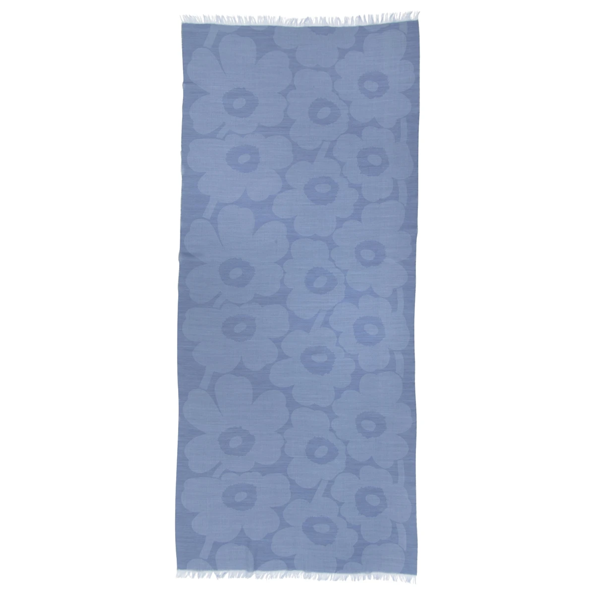 Marimekko Unikko Denim Blue Piiru Jacquard Scarf 1 Marimekko Unikko Denim Blue Piiru Jacquard Scarf