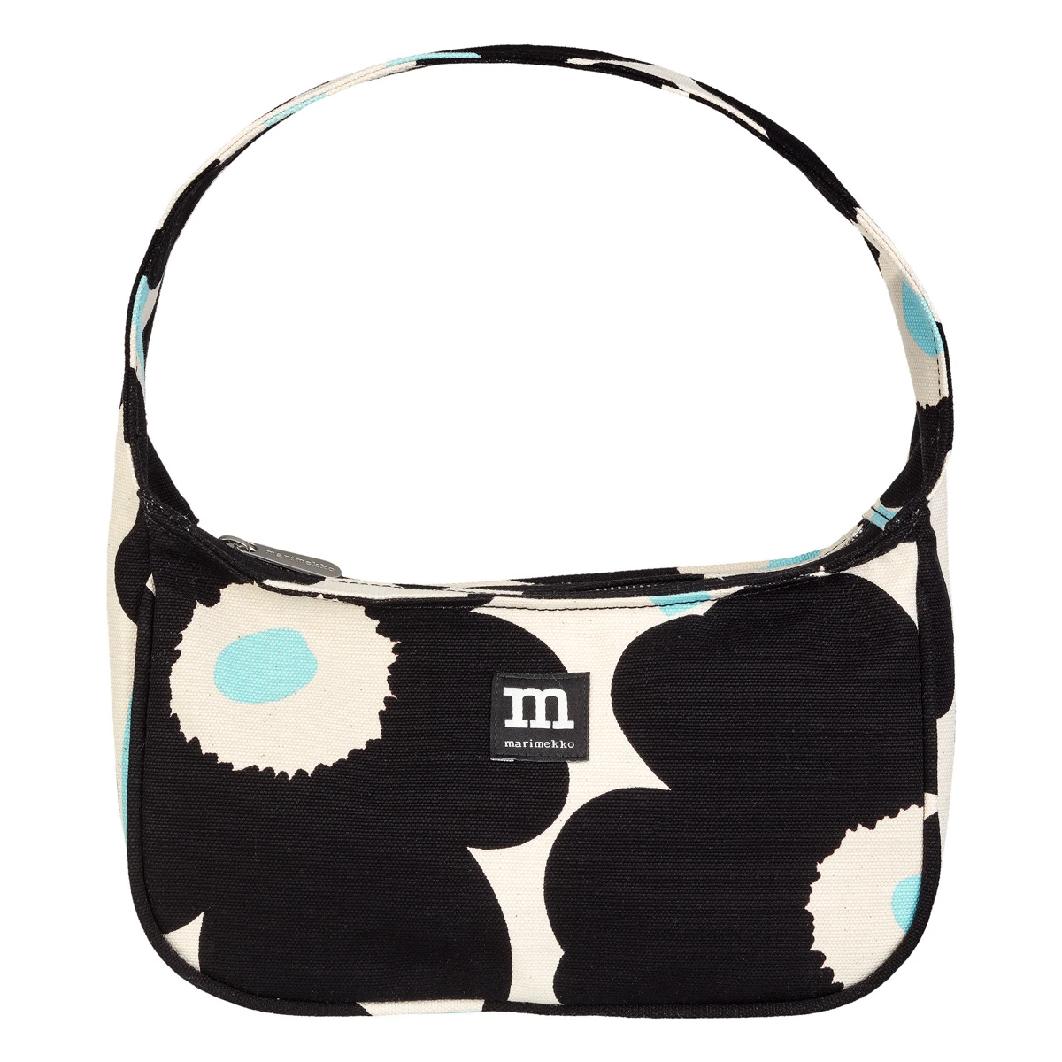 Marimekko Unikko Ecru / Black / Aqua Kaenkukka Bag 5 Marimekko Unikko Ecru / Black / Aqua Kaenkukka Bag - Image 5