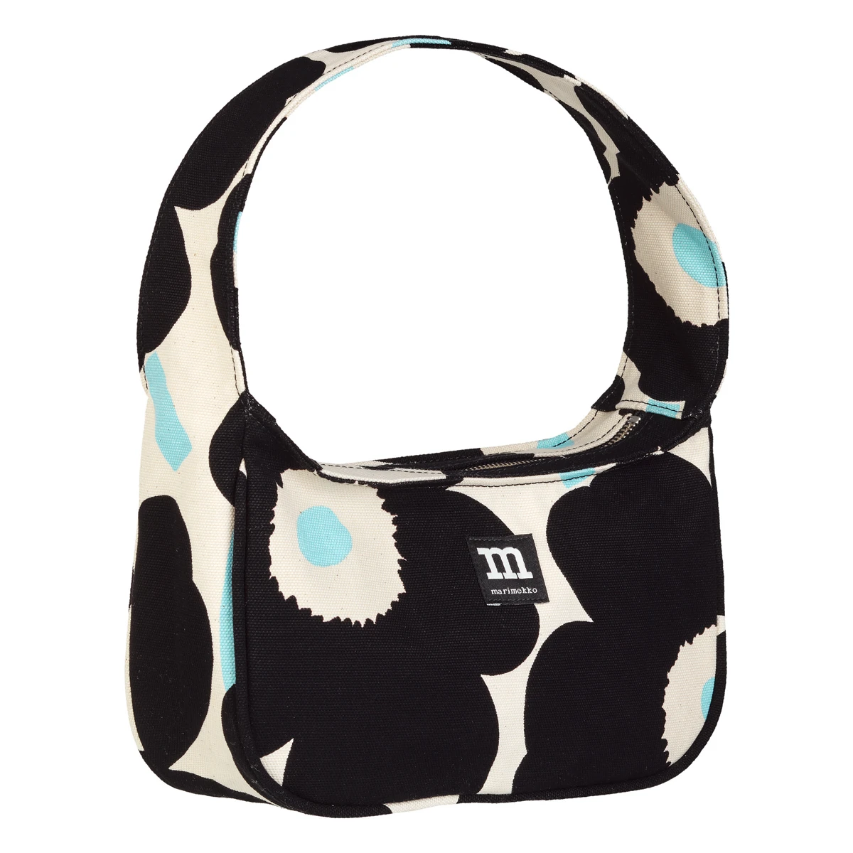 Marimekko Unikko Ecru / Black / Aqua Kaenkukka Bag 1 Marimekko Unikko Ecru / Black / Aqua Kaenkukka Bag