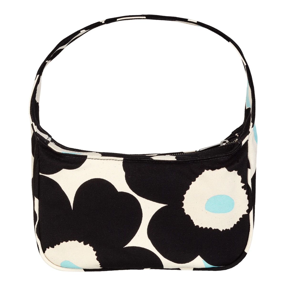 Marimekko Unikko Ecru / Black / Aqua Kaenkukka Bag 3 Marimekko Unikko Ecru / Black / Aqua Kaenkukka Bag - Image 3