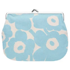 Marimekko Unikko Ecru / Blue Large Coin Purse