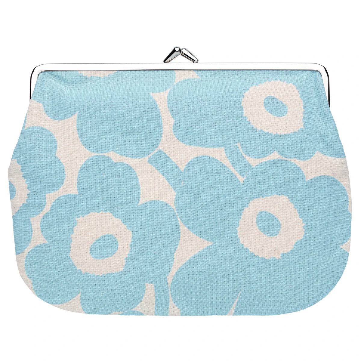 Marimekko Unikko Ecru / Blue Large Coin Purse 1 Marimekko Unikko Ecru / Blue Large Coin Purse