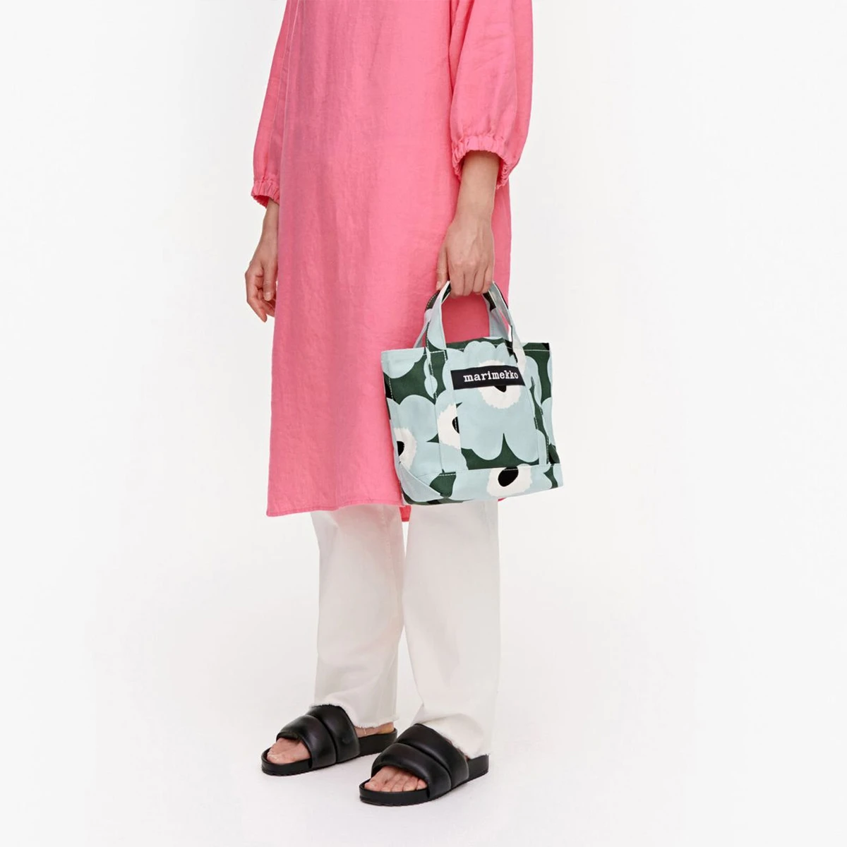 Marimekko Unikko Green / Mint Seidi Bag 4 Marimekko Unikko Green / Mint Seidi Bag - Image 4