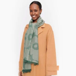 Marimekko Unikko Green Piiru Scarf