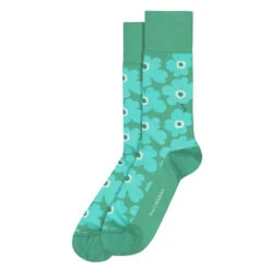 Marimekko Unikko Green / Turquoise Men's Socks