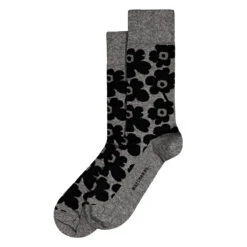 Marimekko Unikko Melange Grey / Black Men's Socks