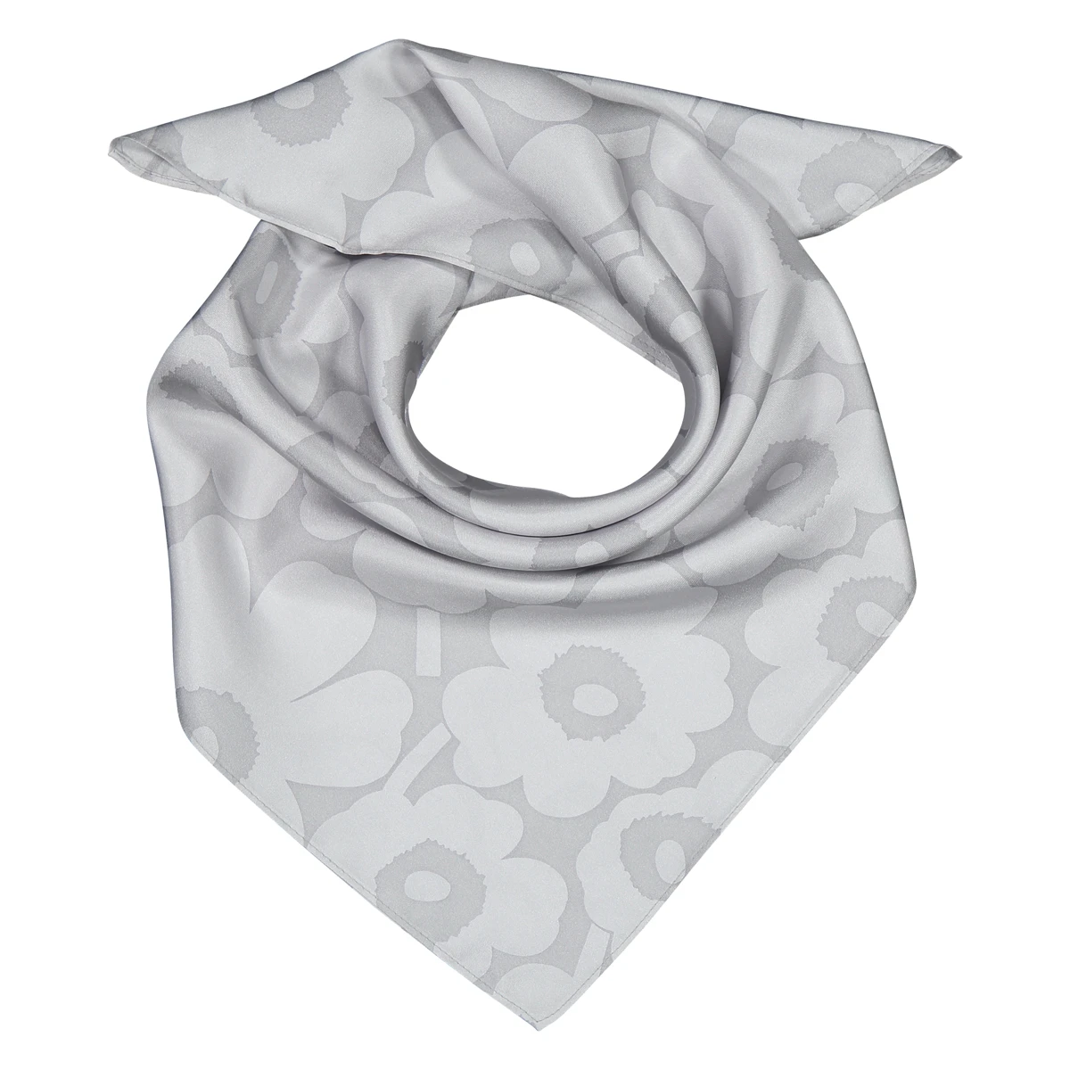 Marimekko Unikko Grey / Silver Mielitty Scarf 2 Marimekko Unikko Grey / Silver Mielitty Scarf - Image 2
