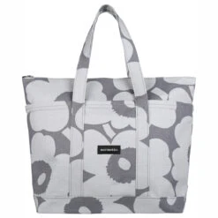 Marimekko Unikko Grey / Silver Uusi Mini Matkuri Bag -Marimekko Shop marimekko unikko grey silver uusi mini matkuri bag 46