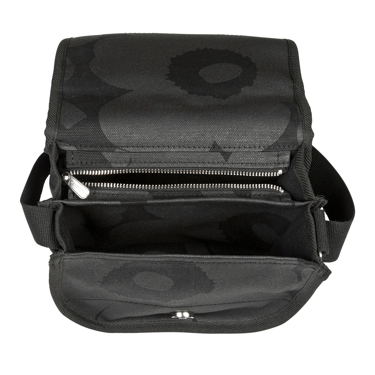 Marimekko Unikko Black Kerttu Shoulder Bag 4 Marimekko Unikko Black Kerttu Shoulder Bag - Image 4