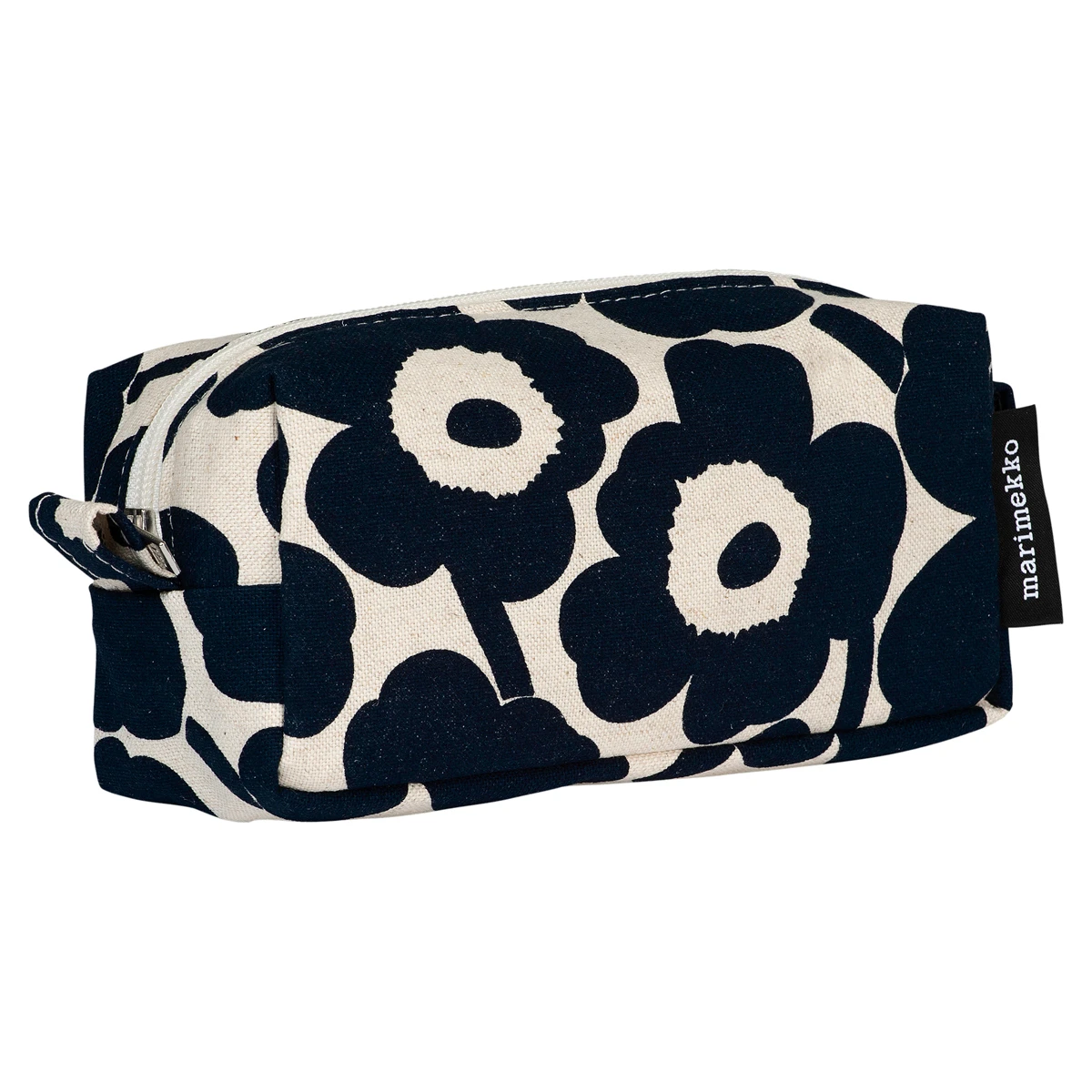 Marimekko Unikko Ivory / Navy Tiise Cosmetic Bag 2 Marimekko Unikko Ivory / Navy Tiise Cosmetic Bag - Image 2