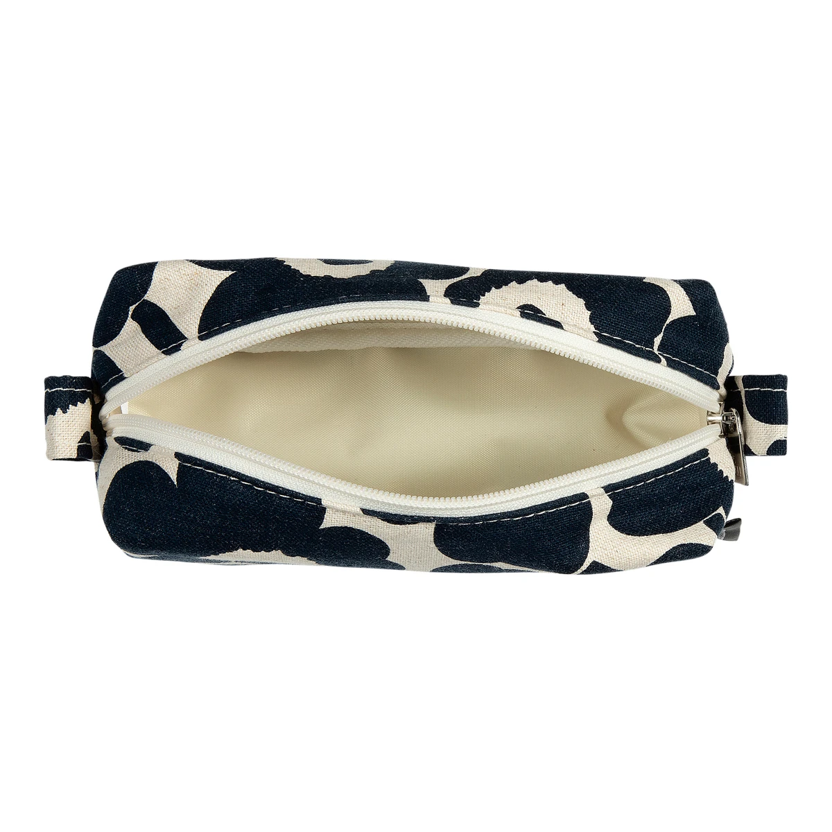 Marimekko Unikko Ivory / Navy Tiise Cosmetic Bag 3 Marimekko Unikko Ivory / Navy Tiise Cosmetic Bag - Image 3