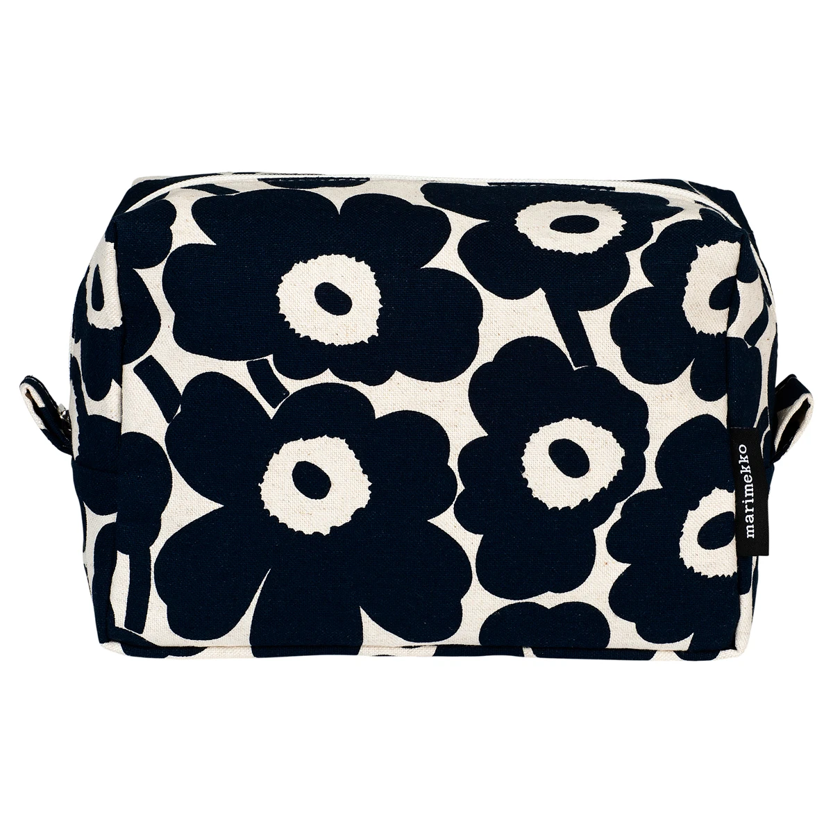 Marimekko Unikko Ivory / Navy Vilja Cosmetic Bag 2 Marimekko Unikko Ivory / Navy Vilja Cosmetic Bag - Image 2