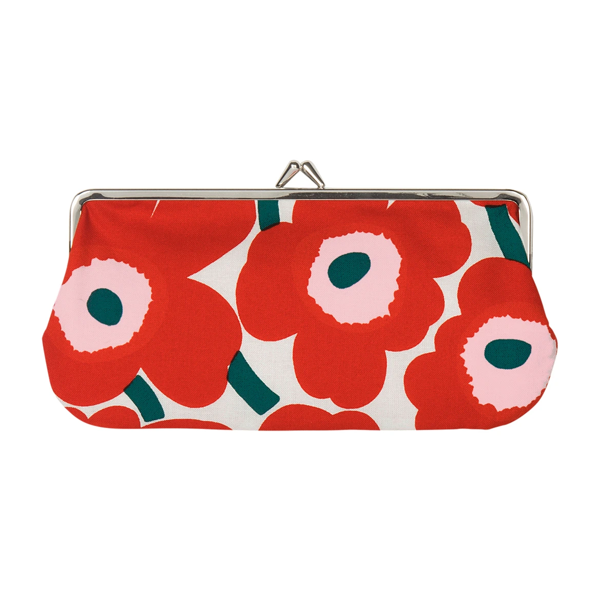 Marimekko Unikko Ivory / Red / Green Eyeglass Case 2 Marimekko Unikko Ivory / Red / Green Eyeglass Case - Image 2