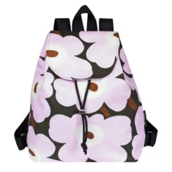 Marimekko Unikko Lilac / Brown Erika Backpack 7 Marimekko Unikko Lilac / Brown Erika Backpack -Marimekko Shop marimekko unikko lilac brown erika backpack 45
