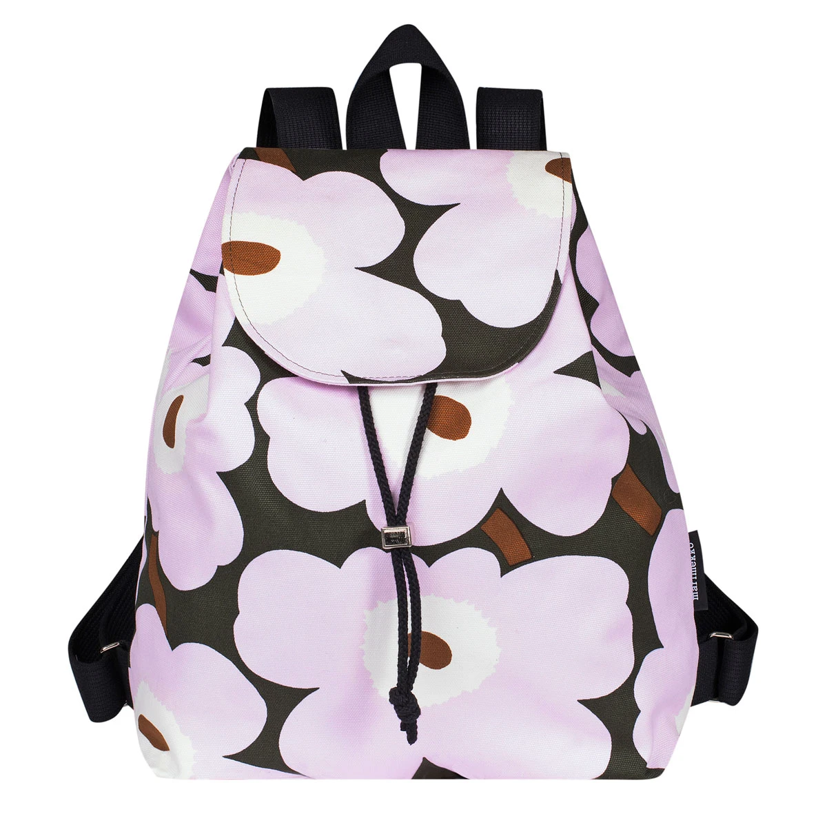 Marimekko Unikko Lilac / Brown Erika Backpack 4 Marimekko Unikko Lilac / Brown Erika Backpack - Image 4