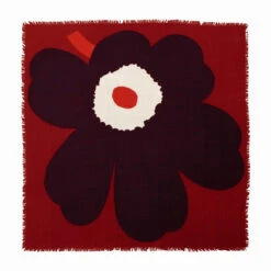 Marimekko Unikko Mai Wine Red Scarf