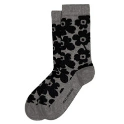 Marimekko Unikko Melange Grey / Black Socks