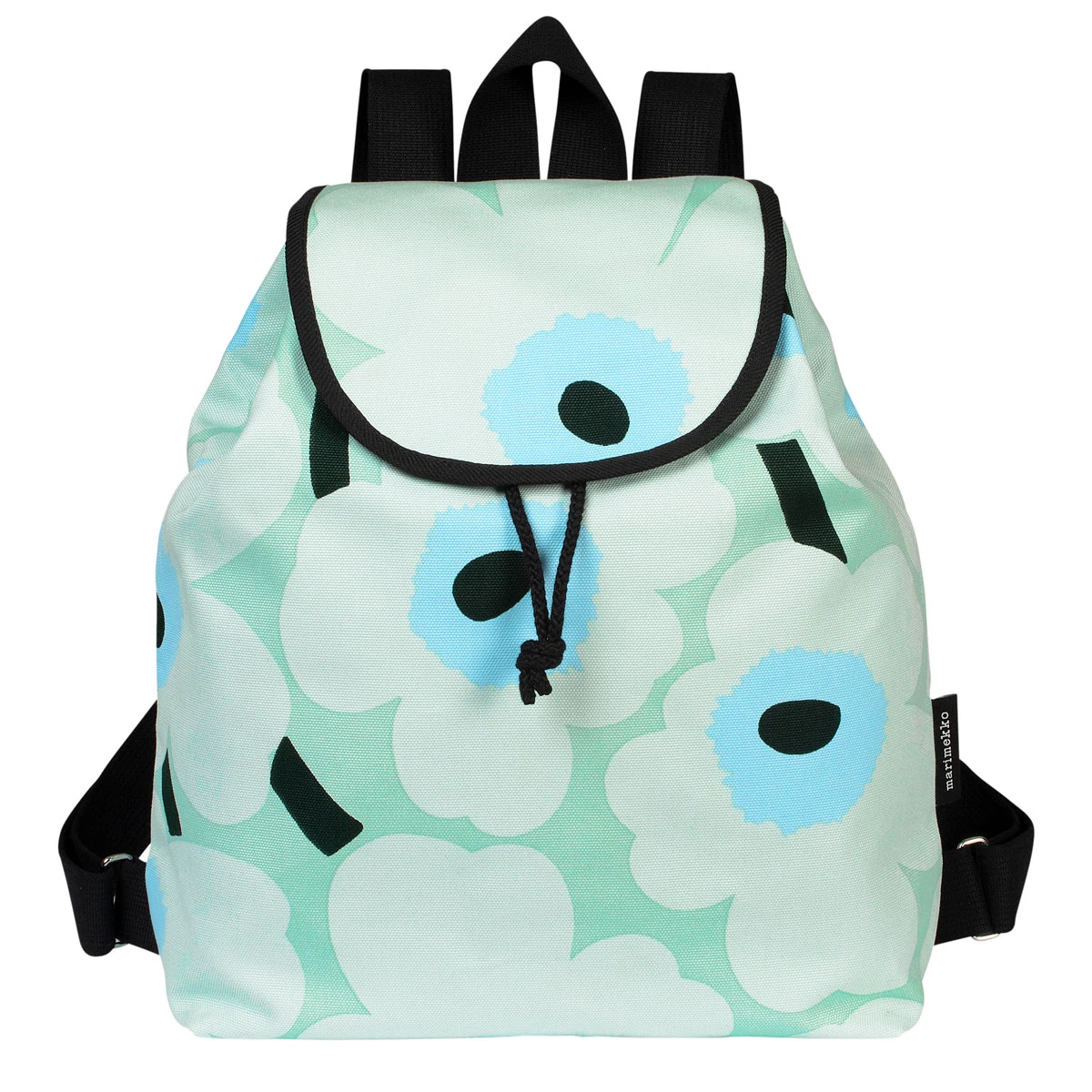 Marimekko Unikko Mint / Blue Erika Backpack 3 Marimekko Unikko Mint / Blue Erika Backpack - Image 3
